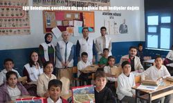 Eğil Belediyesi, çocuklara diş ve sağlıkla ilgili hediyeler dağıttı