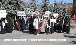 Erzurum'da sağlık çalışanları 103 haftadır Gazze için desteklerini sürdürüyor