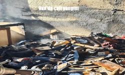 Van'da çatı yangını