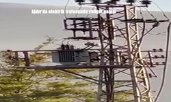 Iğdır'da elektrik trafosunda yangın paniği