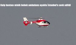 Kalp hastası minik bebek ambulans uçakla İstanbul'a sevk edildi