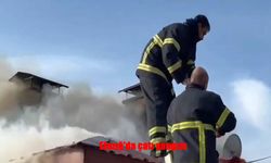 Elazığ’da Kovancılar ilçesinde çatıda çıkan yangın korkuttu