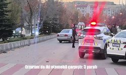 Erzurum'da iki otomobil çarpıştı: 3 yaralı