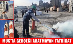 Muş’ta afet bilinci güçleniyor: Gerçeği aratmayan yangın tatbikatı