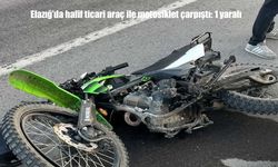 Elazığ'da hafif ticari araç ile motosiklet çarpıştı: 1 yaralı