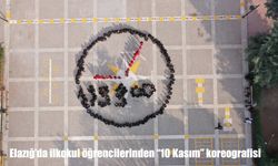 Elazığ'da ilkokul öğrencilerinden "10 Kasım" koreografisi