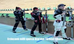 Erzincanlı milli sporcu Afal’dan Türkiye rekoru