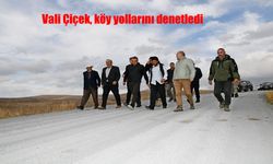 Vali Çiçek, köy yollarını denetledi