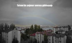 Tatvan’da yağmur sonrası gökkuşağı