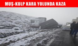 Muş-Kulp yolunda tır devrildi: Ulaşım kapandı!