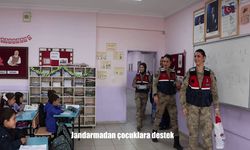 Jandarmadan çocuklara destek