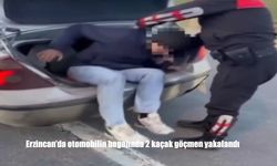 Erzincan’da otomobilin bagajından 2 kaçak göçmen çıktı