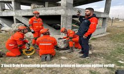 3’üncü Ordu Komutanlığı Personeline AFAD’dan Arama ve Kurtarma Eğitimi