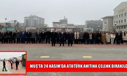 Muş’ta Öğretmenler Günü’nde Atatürk Anıtı'na çelenk sunuldu