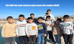 Van Gölü'nde yazın sararan saçlar kışın eski rengine döndü