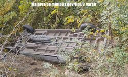 Malatya’da minibüs şarampole devrildi: 3 kişi yaralandı