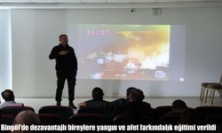 Bingöl'de dezavantajlı bireylere yangın ve afet farkındalık eğitimi