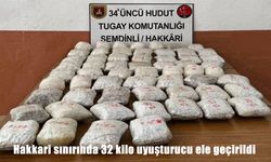 Hakkari sınır hattında 32 kilo uyuşturucu ele geçirildi