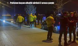 Polisten kaçan alkollü sürücü 3 araca çarptı