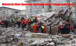Malatya’da Güner Apartmanı Davasında Karar: 7 Sanığa Hapis