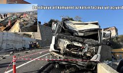 Fren tutmadı, kamyonet 20 metre aşağı düştü: Ortahisar'da büyük facia ucuz atlatıldı!