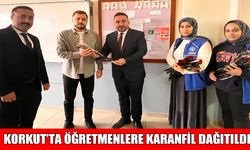 Korkut’ta Öğretmenler Günü kutlaması: Okullarda karanfil dağıtıldı