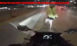 Maltepe’de motosiklet trafik polisine çarptı: Kaza anı kask kamerasına yansıdı