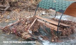 Palu'da Teke Deresi taştı: Banklar sürüklendi