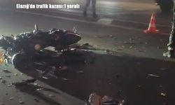 Elazığ'da motosiklet ile otomobil çarpıştı: 1 yaralı