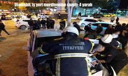 Diyarbakır’da otomobil iş yeri merdivenine çarptı: 4 yaralı