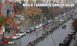 Muş’ta sağanak yağış etkili oldu