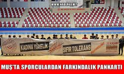 Muş’ta sporculardan anlamlı mesaj: “Kadına Şiddete Sıfır Tolerans”