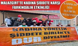 Malazgirt’te “Kadına Şiddete Hayır” temalı boyama etkinliği düzenlendi