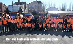 Karla ve buzla mücadele dualarla başladı