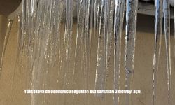 Yüksekova'da dondurucu soğuklar: Buz sarkıtları 3 metreyi aştı