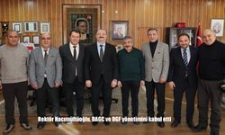 Rektör Hacımüftüoğlu, DAGC ve DGF yönetimini kabul etti