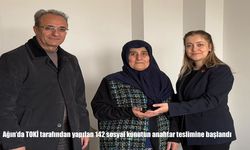 Ağın'da TOKİ tarafından yapılan 142 sosyal konutun anahtar teslimine başlandı