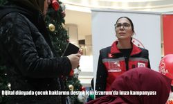 Dijital dünyada çocuk haklarına destek için Erzurum'da imza kampanyası