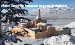 Tarihi İshak Paşa Sarayı'nda kış güzelliği büyülüyor
