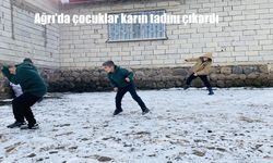 Ağrı'da çocuklar karın tadını çıkardı