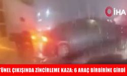 Bolu Tüneli çıkışında zincirleme kaza:6 araç birbirine girdi