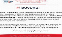 Tunceli’de eğitime 1 gün ara verildi