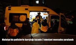 Malatya’da Polisleri Taşıyan Araç Kaza Yaptı: 2 Emniyet Mensubu Yaralandı