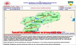 Tunceli’de Sağanak ve Fırtına Hayatı Felç Etti