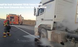 Bingöl’de Seyir Halindeki TIR’da Yangın Paniği