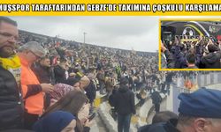 Muşspor taraftarından Gebze’de takımına çoşkulu karşılama