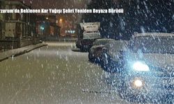 Erzurum’da Beklenen Kar Yağışı Şehri Yeniden Beyaza Bürüdü