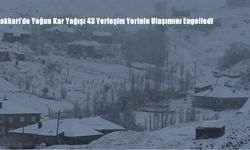 Hakkari’de Yoğun Kar Yağışı 43 Yerleşim Yerinin Ulaşımını Engelledi