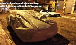 Ardahan’da Dondurucu Soğuklara Karşı Araçlar Battaniye ve Branda ile Korunuyor