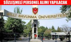 Milli Savunma Üniversitesi’ne Personel Alımı Yapılacak